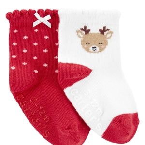 New! Carters Set of two Christmas socks